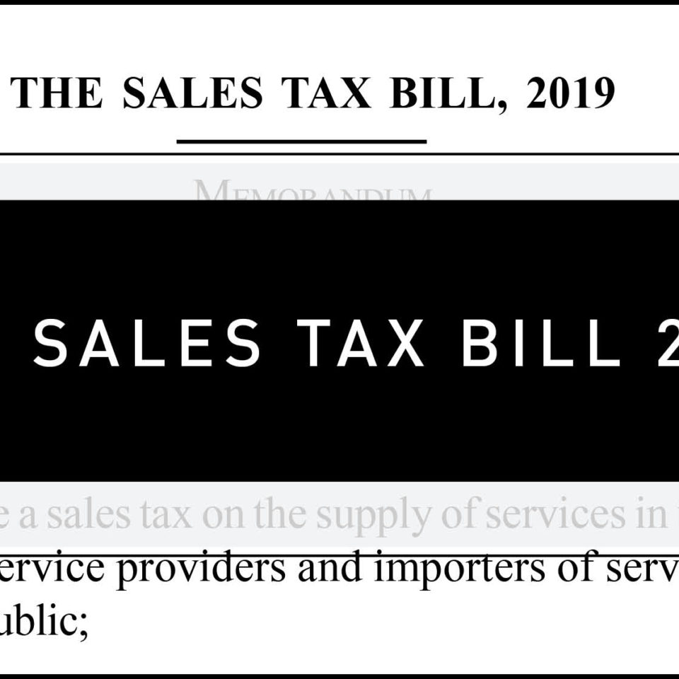 The Sales Tax Bill 2019 PMRC