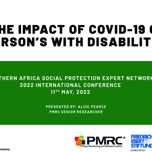 The Impact Of Covid-19 On Person’s With Disabilities – Presentation