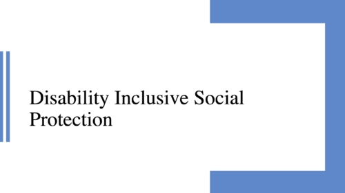 Disability Inclusive Social Protection Pamodzi – Presentation