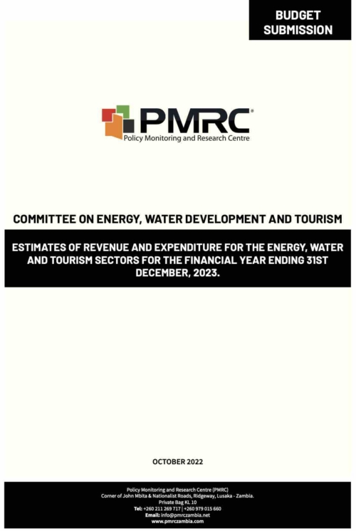 PMRC Presentation – Estimates of Revenue and Expenditure for the Energy, Water and Tourism Sectors for the Financial Year Ending 31st December, 2023.