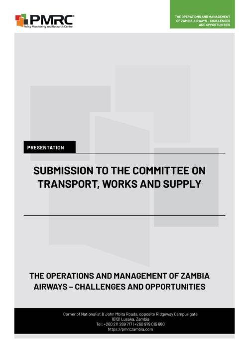 Parliamentary Presentation – The Operations And Management Of Zambia Airways – Challenges And Opportunities